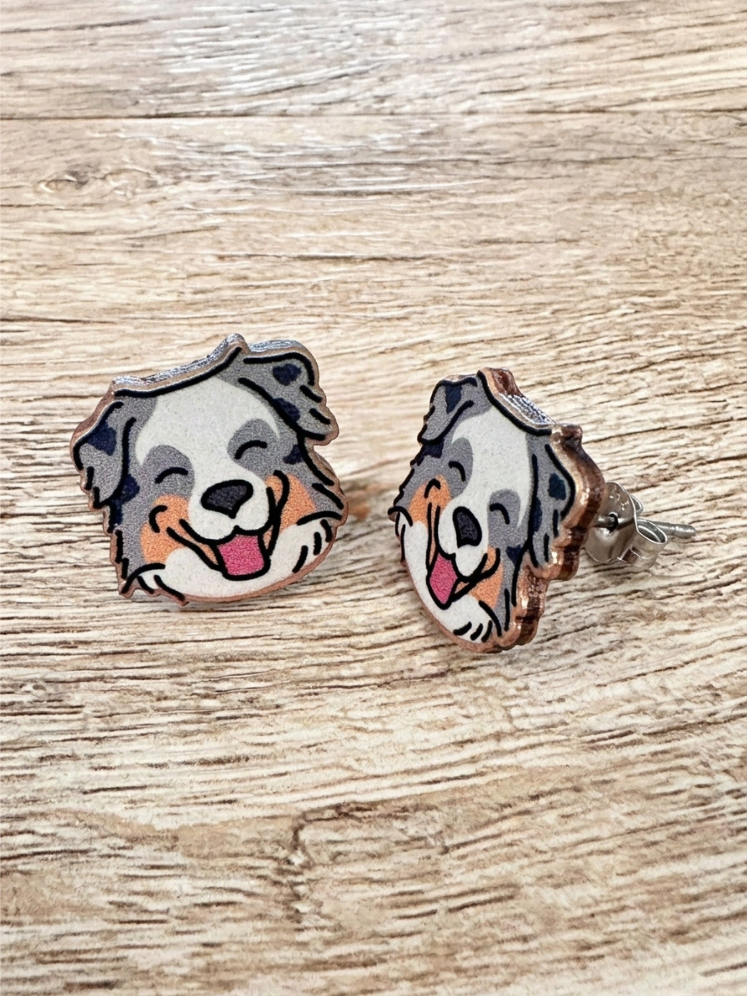 Australian Shepherd ColourPop Stud Earrings