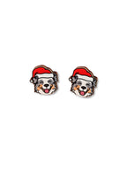 Australian Shepherd Christmas Edition ColourPop Stud Earrings