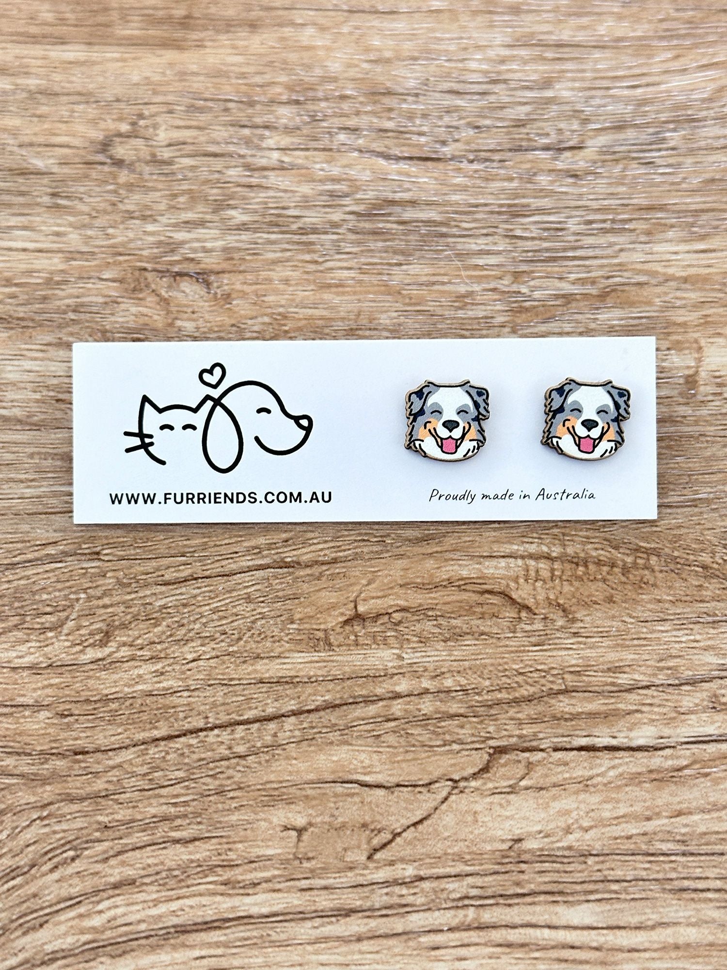 Australian Shepherd ColourPop Stud Earrings