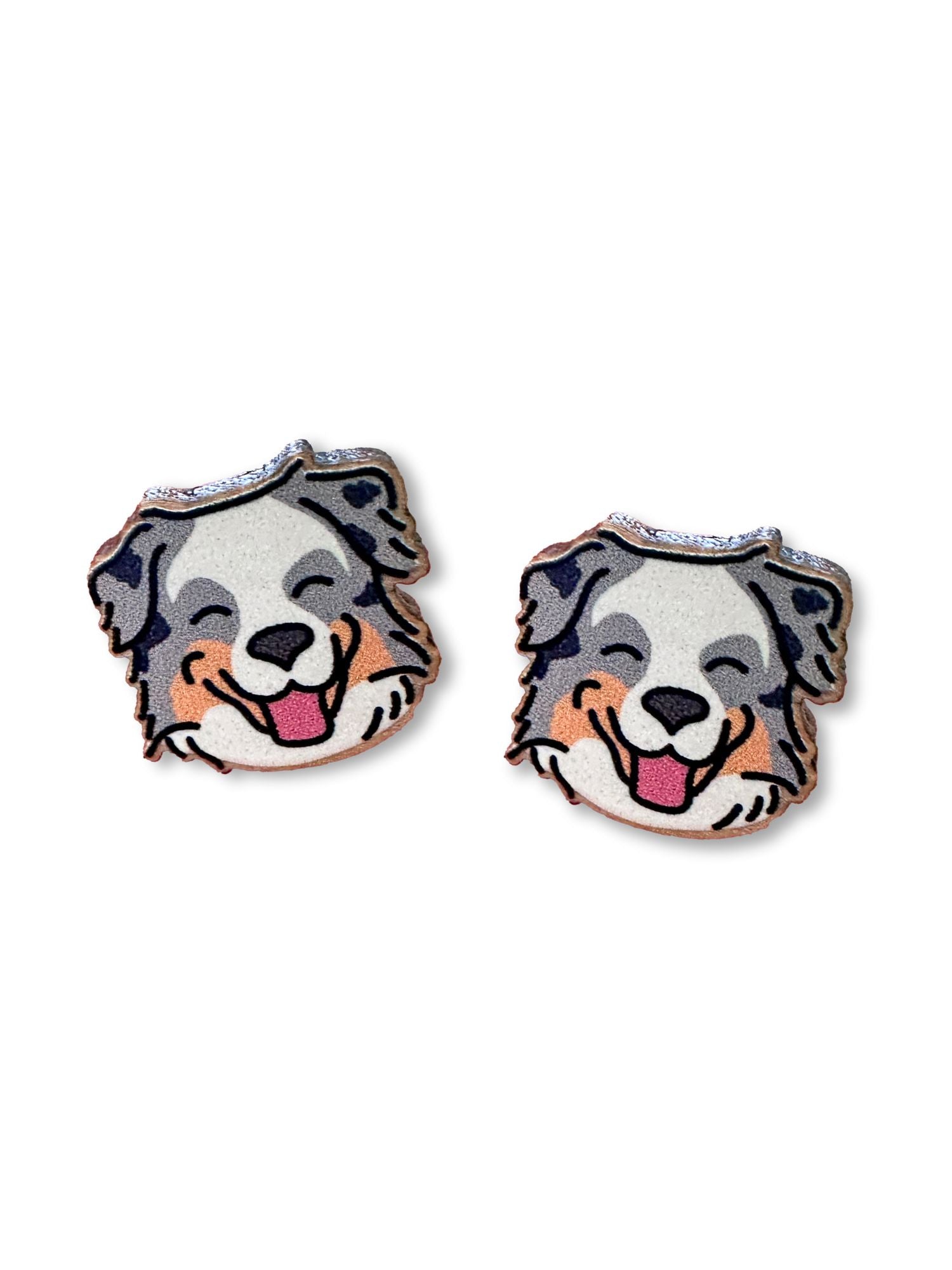 Australian Shepherd ColourPop Stud Earrings