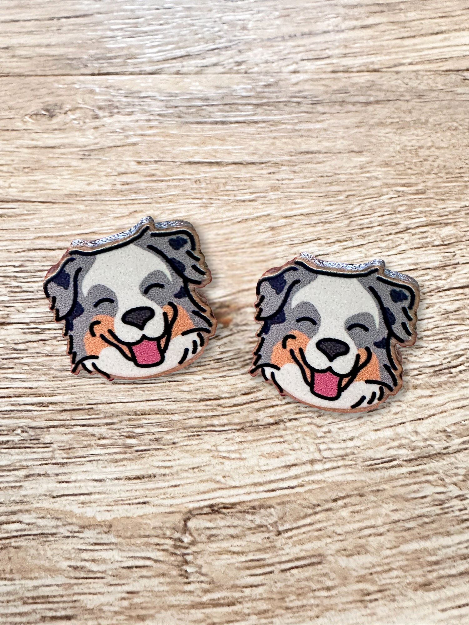 Australian Shepherd ColourPop Stud Earrings