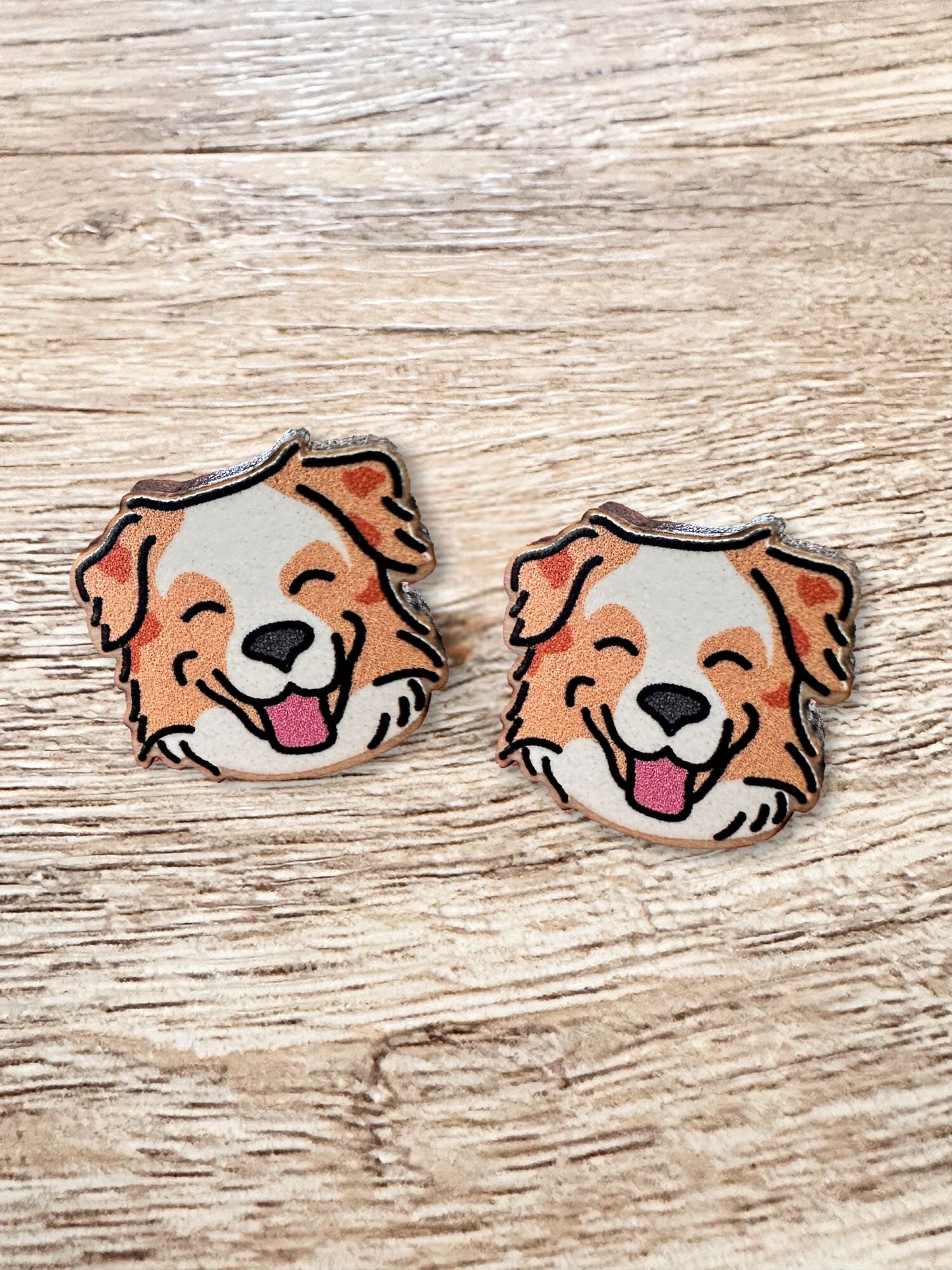 Australian Shepherd ColourPop Stud Earrings