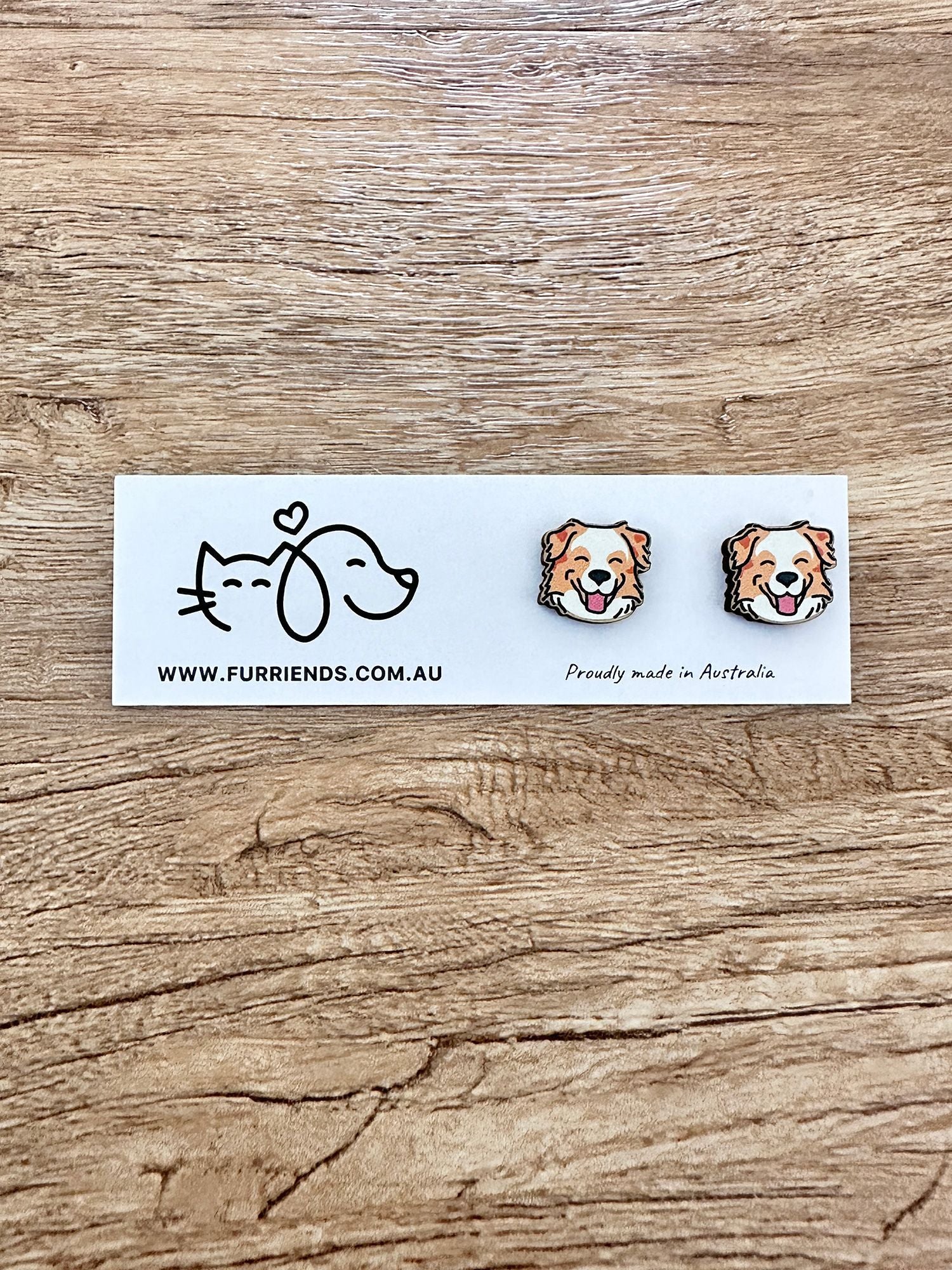 Australian Shepherd ColourPop Stud Earrings