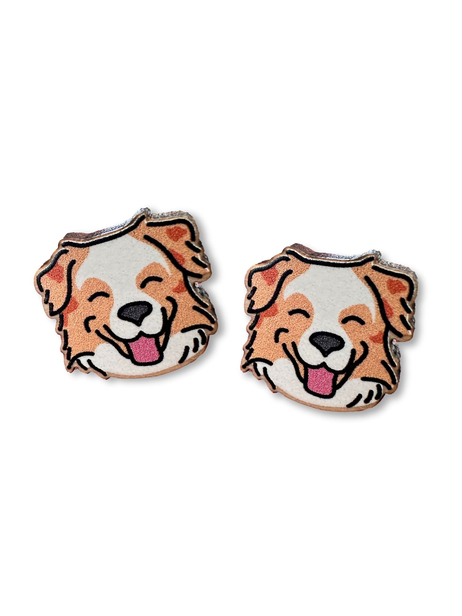Australian Shepherd ColourPop Stud Earrings