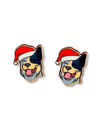 Australian Cattle Dog Christmas Edition ColourPop Stud Earrings