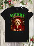 Santa Paws Custom Photo Regular Fit T-shirt
