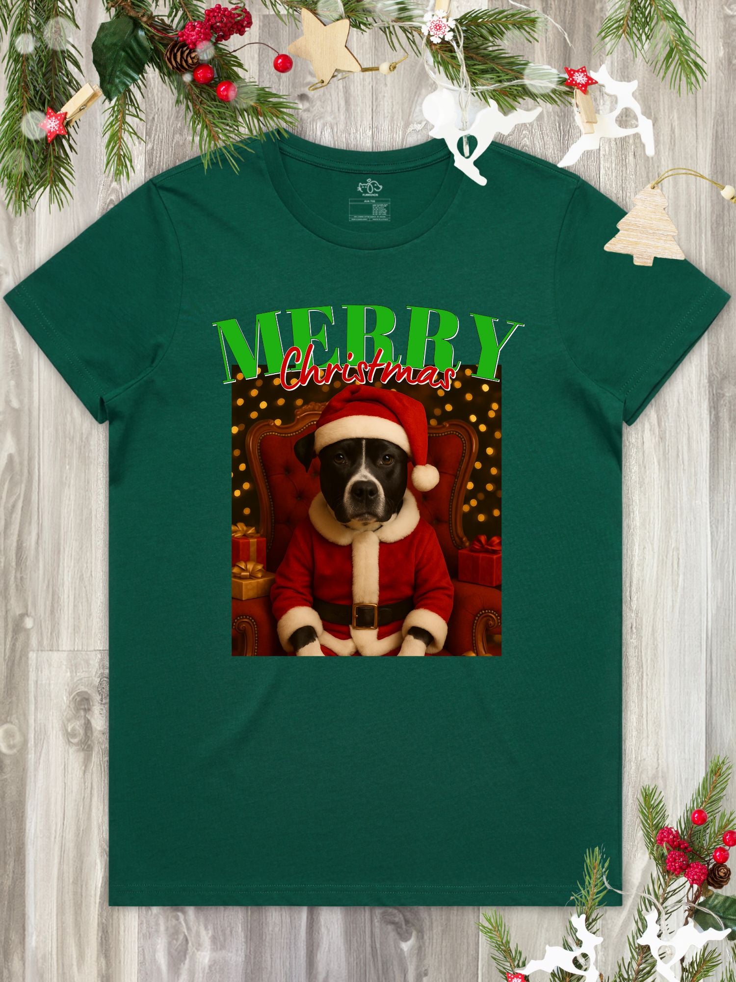 Santa Paws Custom Photo Regular Fit T-shirt