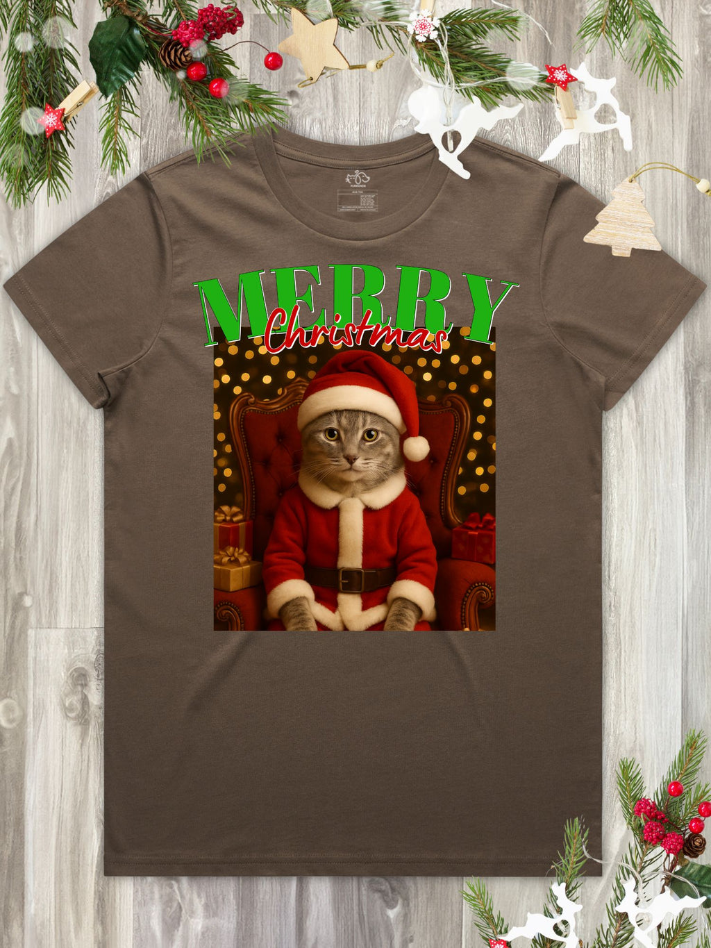 Santa Paws Custom Photo Regular Fit T-shirt