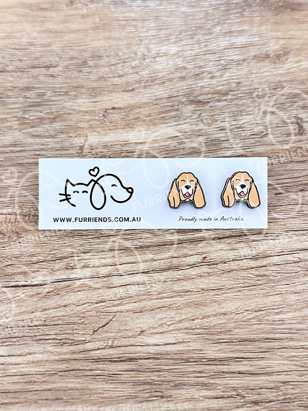 Basset Hound ColourPop Stud Earrings