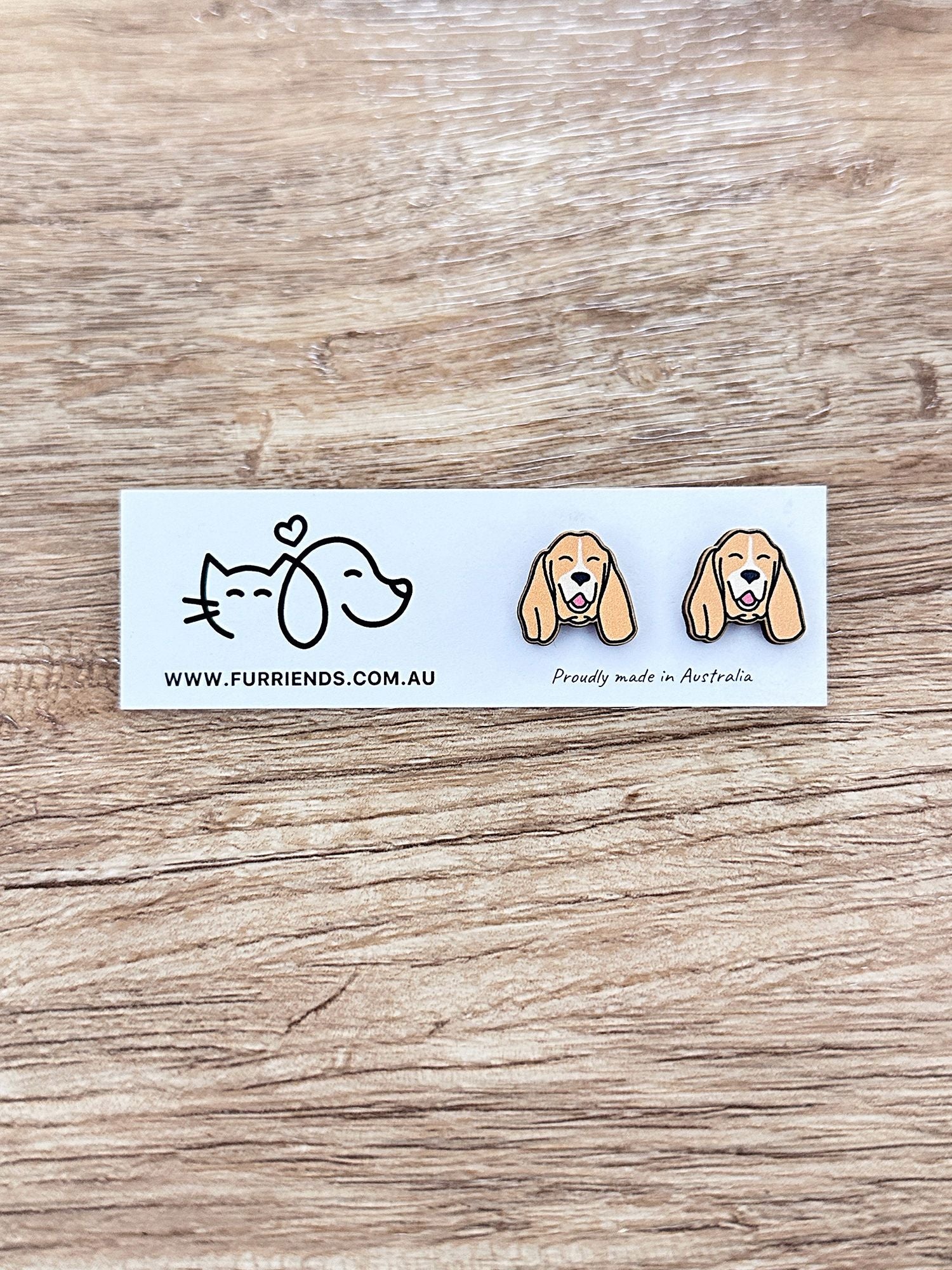 Basset Hound ColourPop Stud Earrings