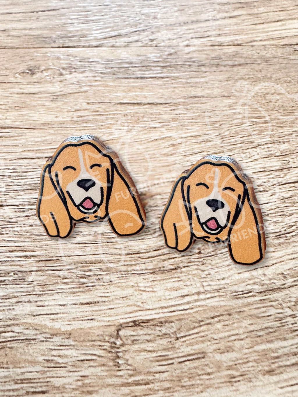 Basset Hound ColourPop Stud Earrings