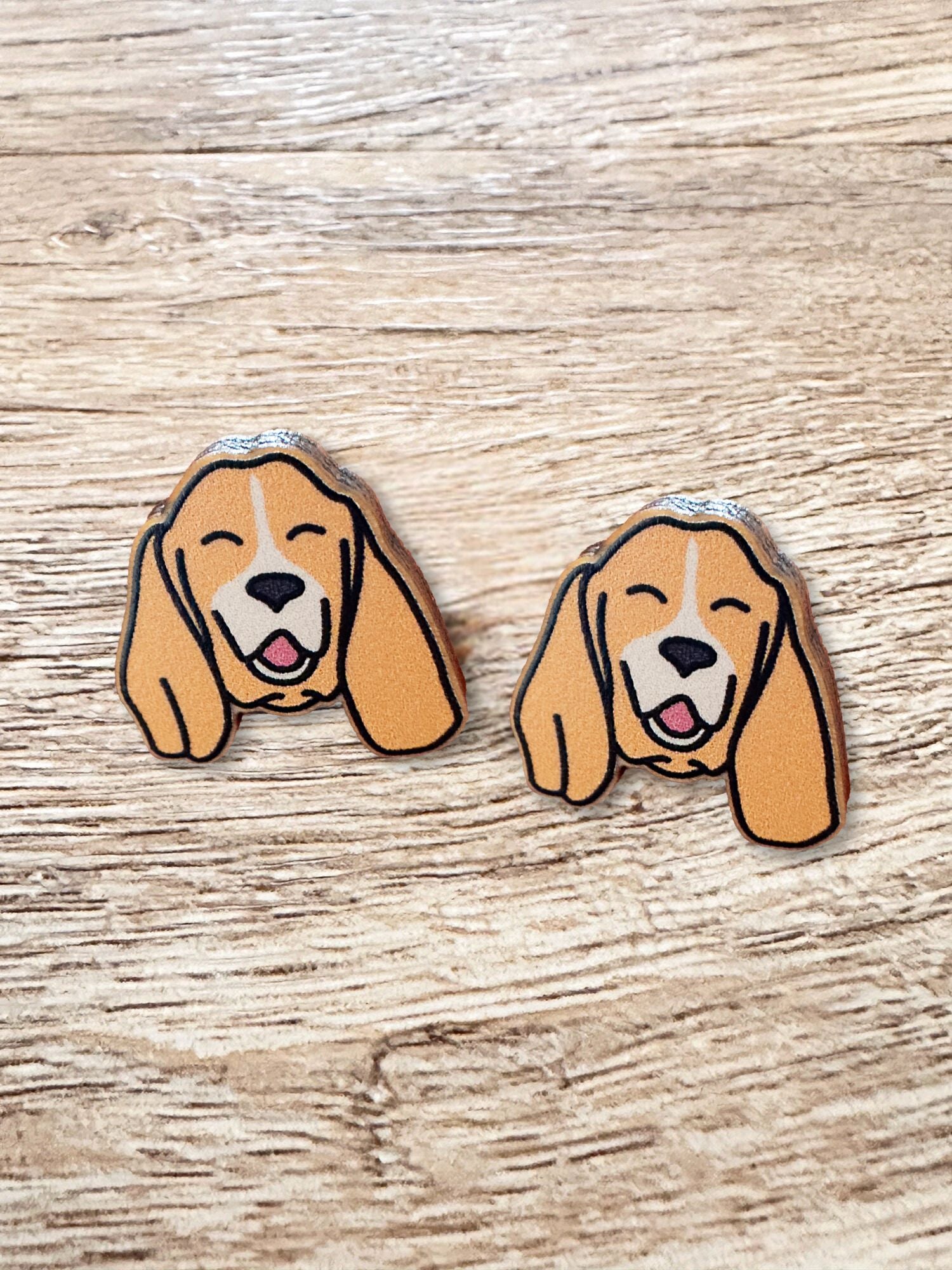 Basset Hound ColourPop Stud Earrings