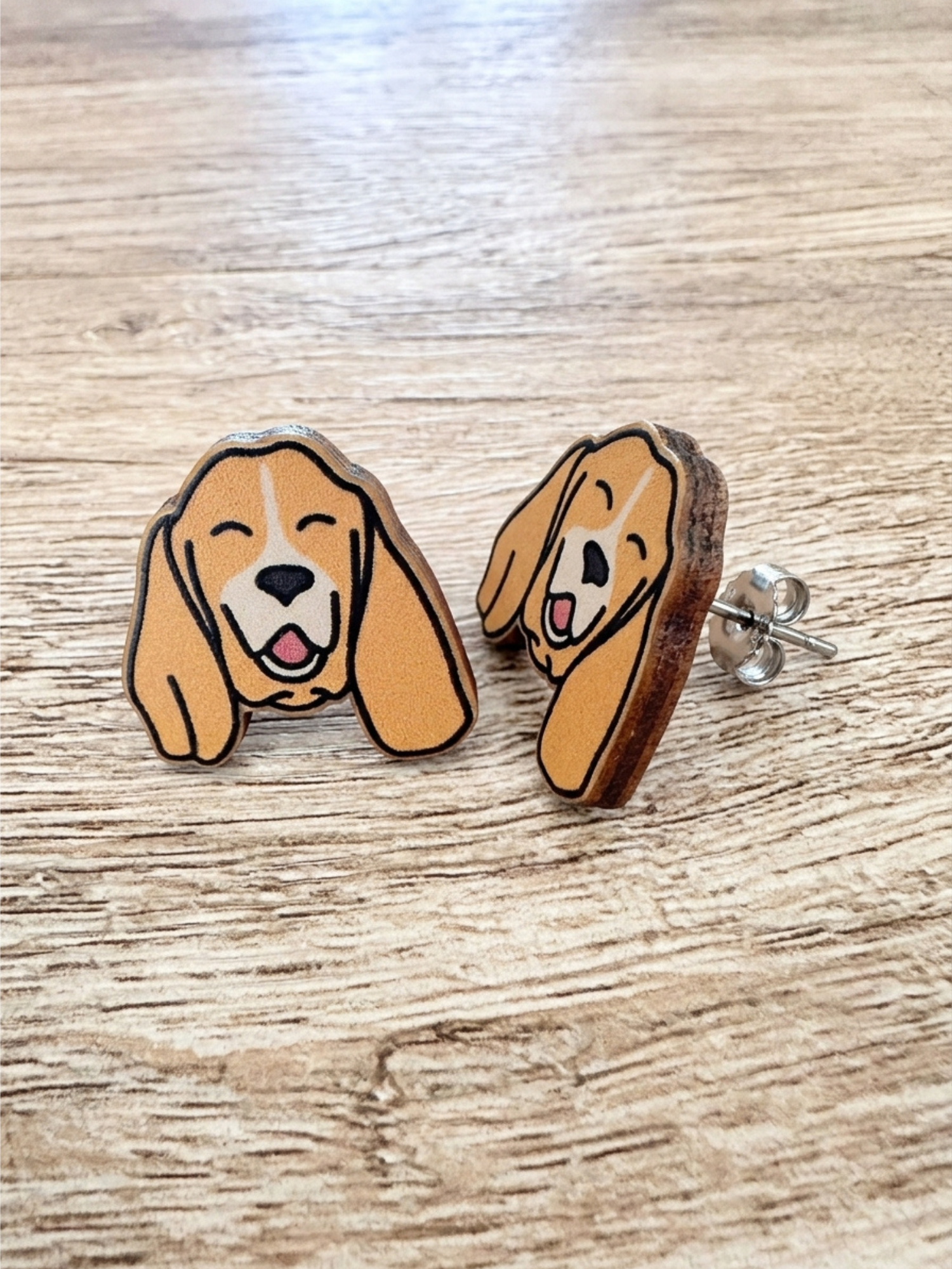 Basset Hound ColourPop Stud Earrings