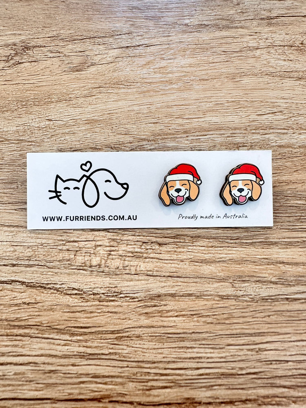 Beagle Christmas Edition ColourPop Stud Earrings
