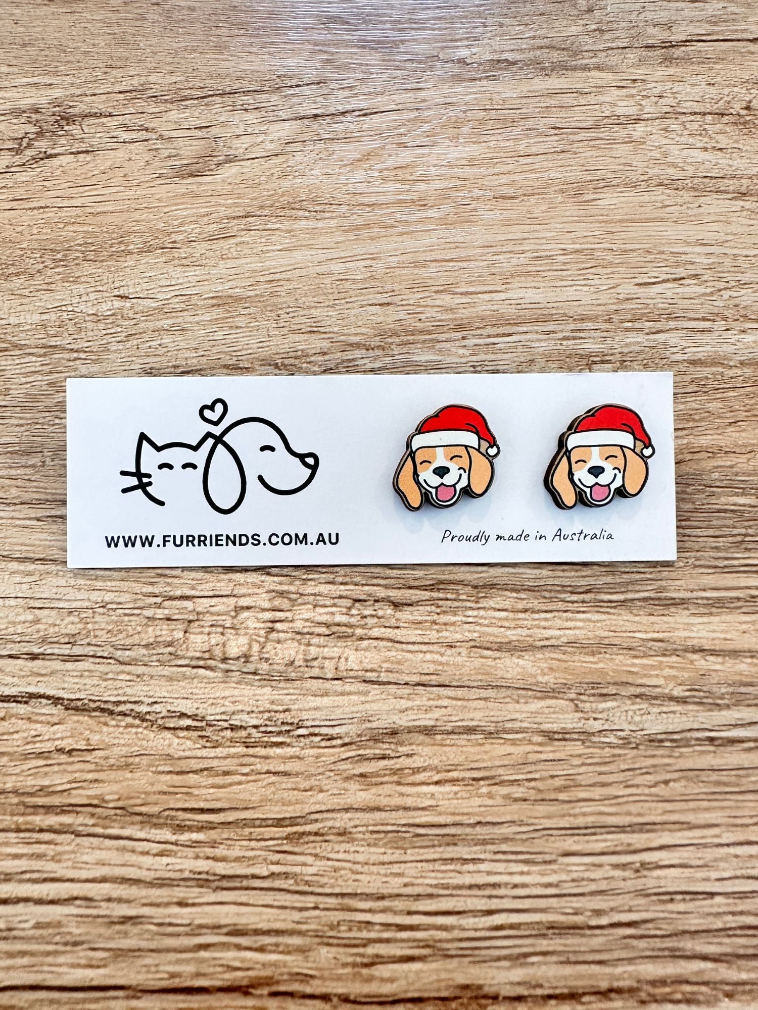 Beagle Christmas Edition ColourPop Stud Earrings