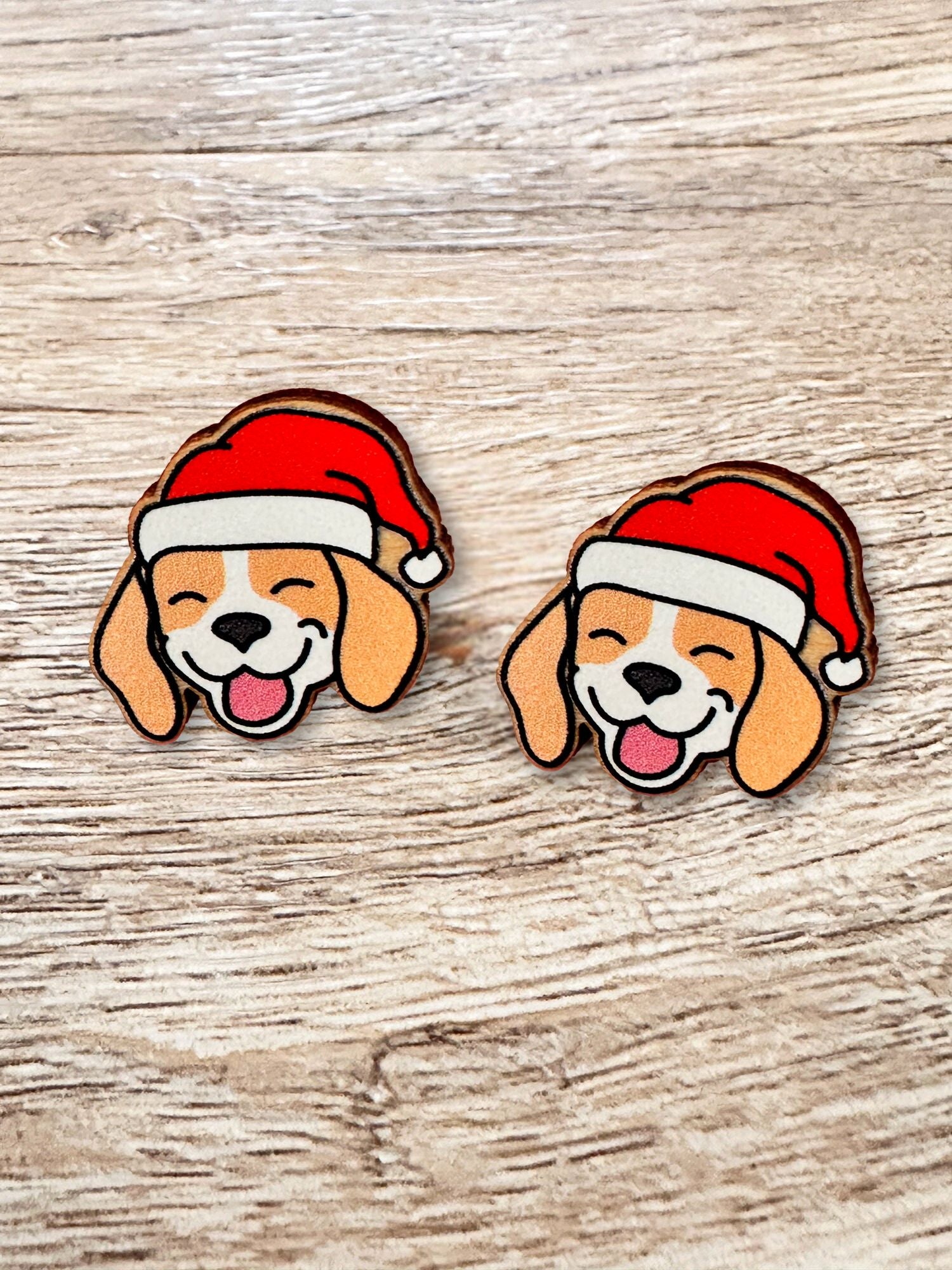Beagle Christmas Edition ColourPop Stud Earrings