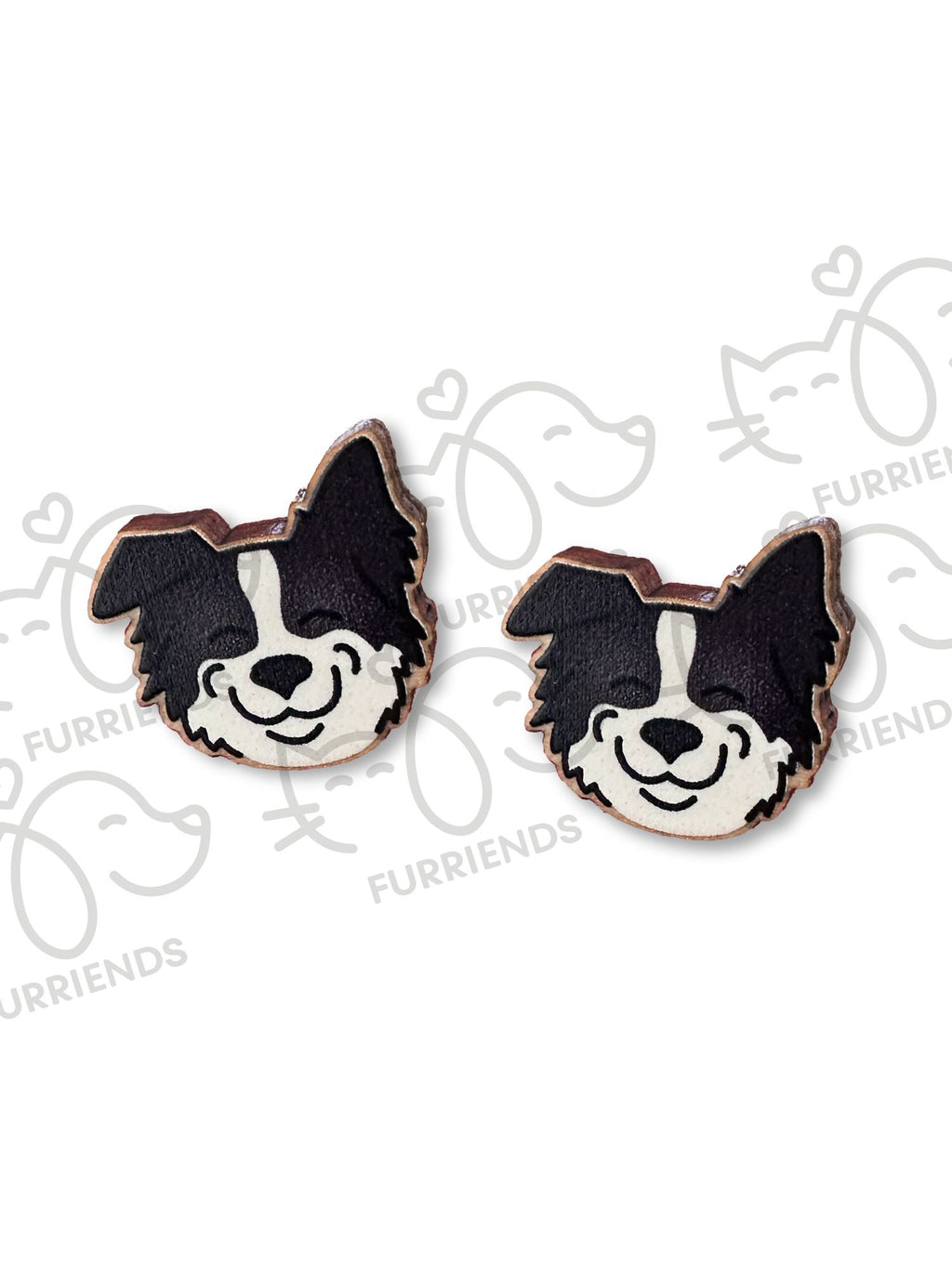 Border Collie ColourPop Stud Earrings
