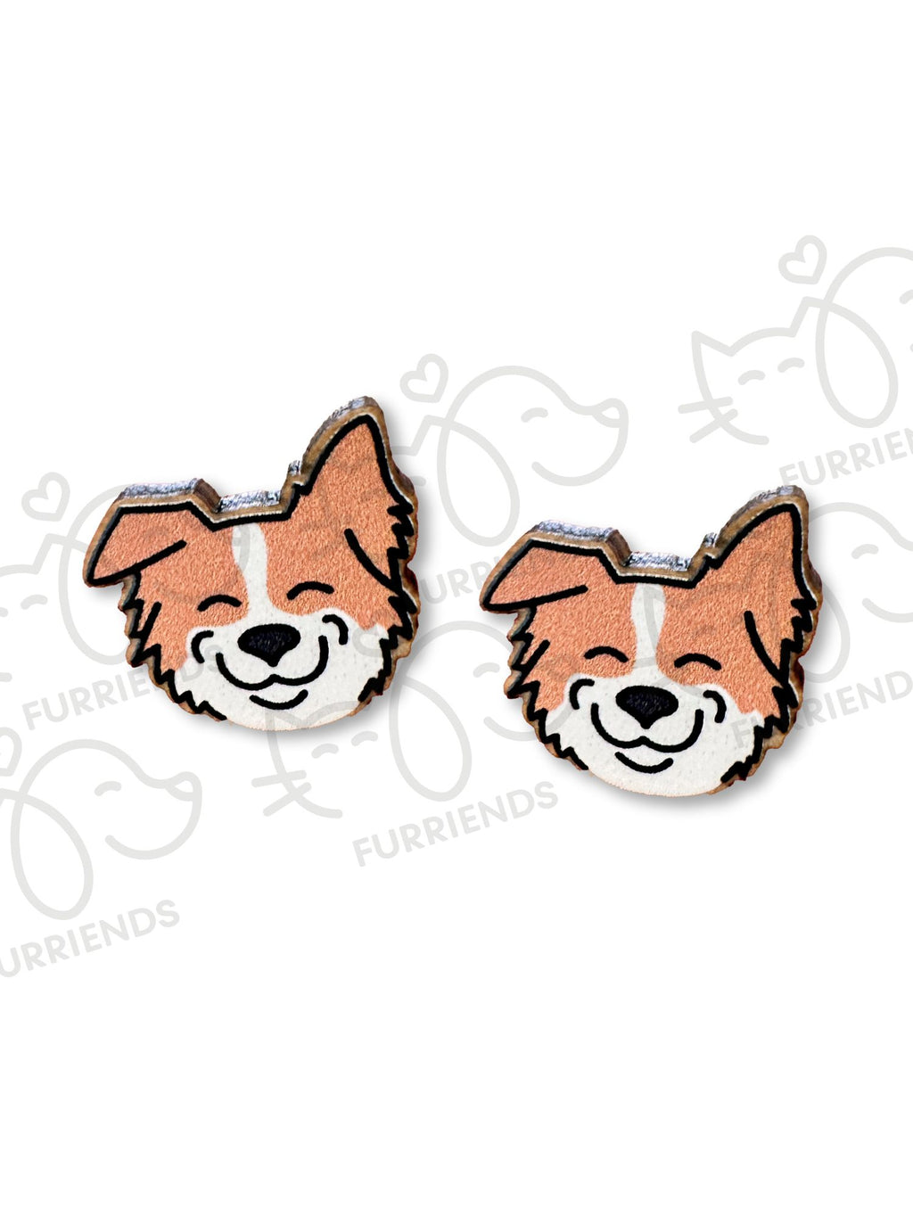 Border Collie ColourPop Stud Earrings