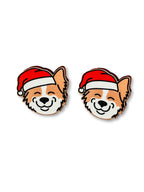 Border Collie Christmas Edition ColourPop Stud Earrings