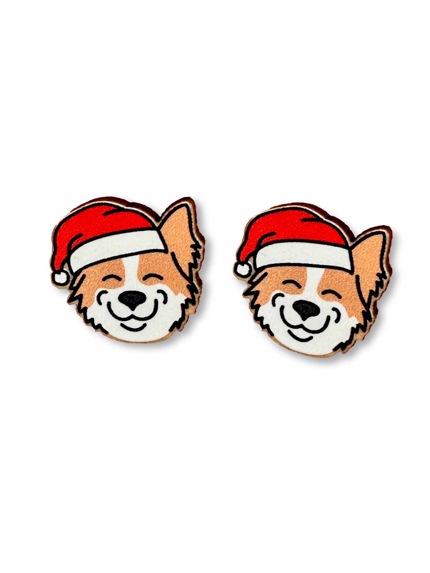 Border Collie Christmas Edition ColourPop Stud Earrings