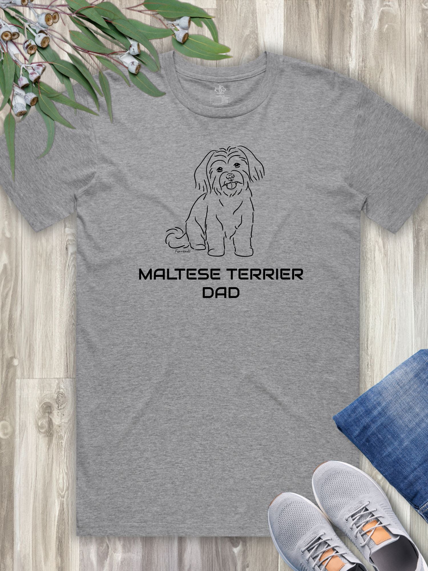 Maltese Terrier Dad Regular Fit-T-Shirt