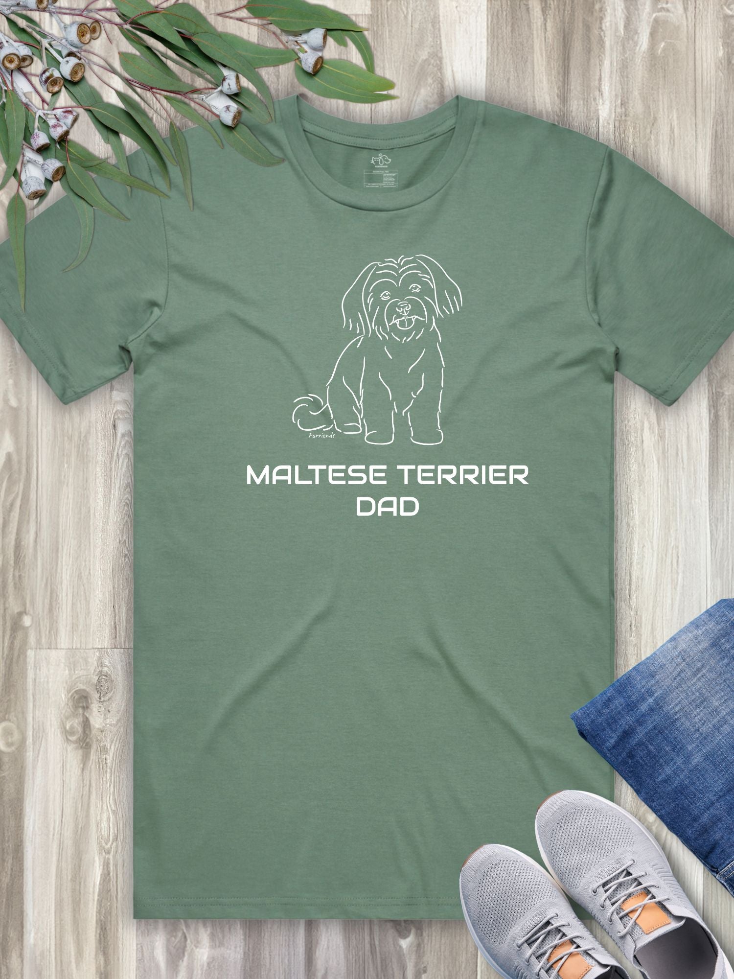 Maltese Terrier Dad Regular Fit-T-Shirt