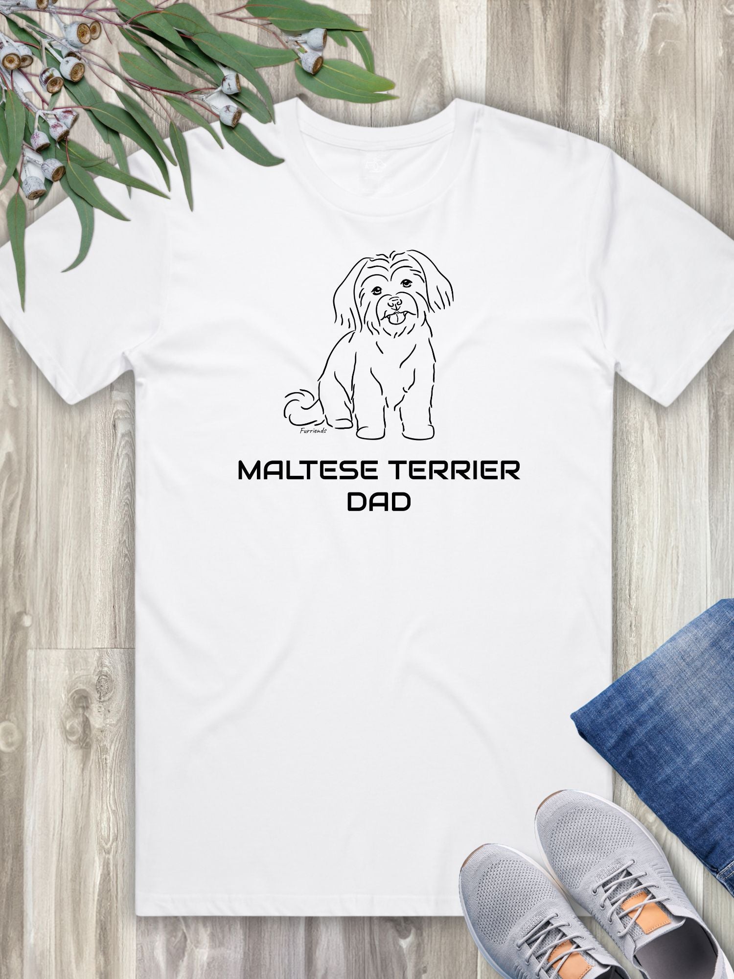 Maltese Terrier Dad Regular Fit-T-Shirt