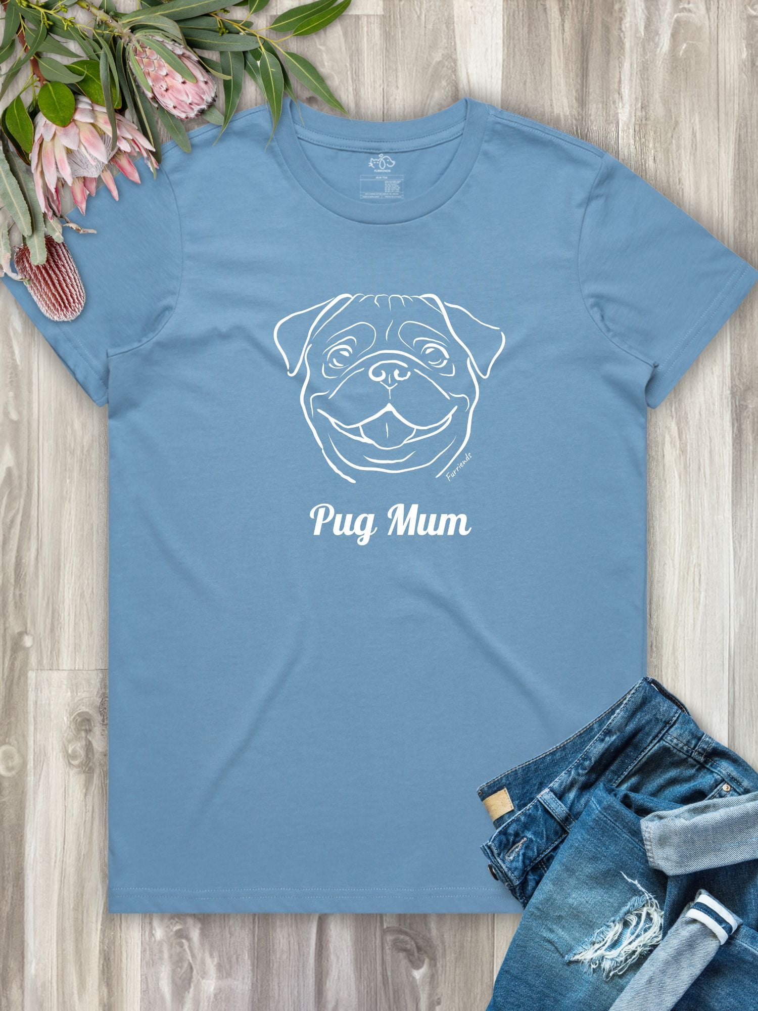Pug Mum Regular Fit T-shirt Furriends Australia