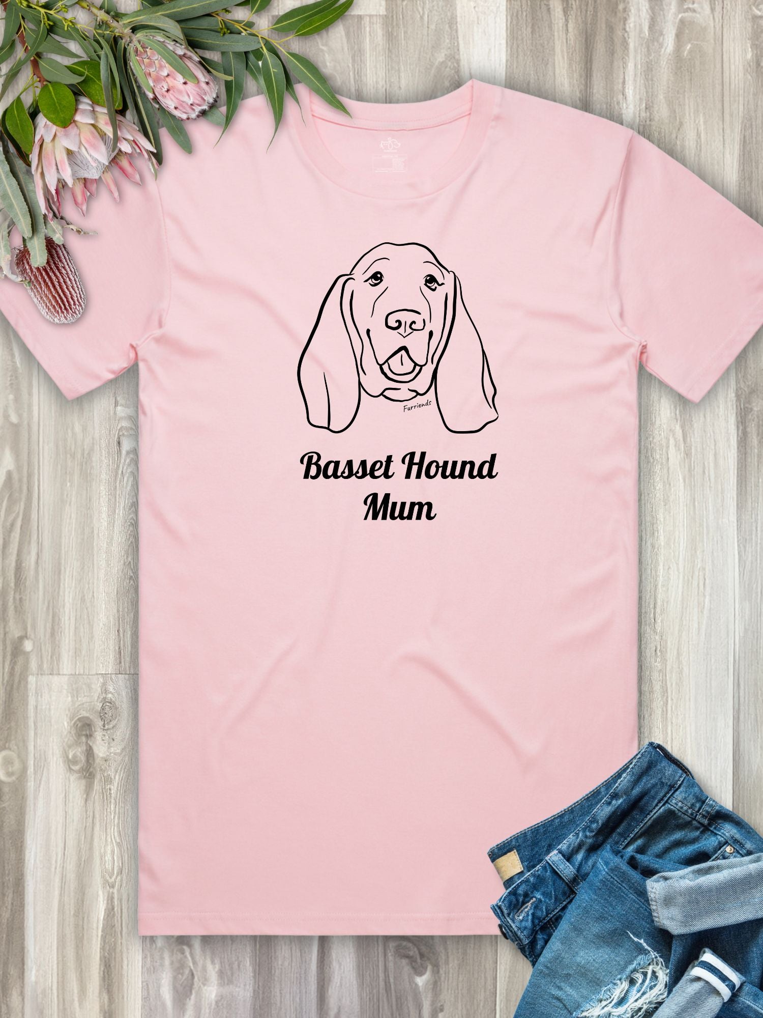 Basset Hound Mum Regular Fit T-shirt