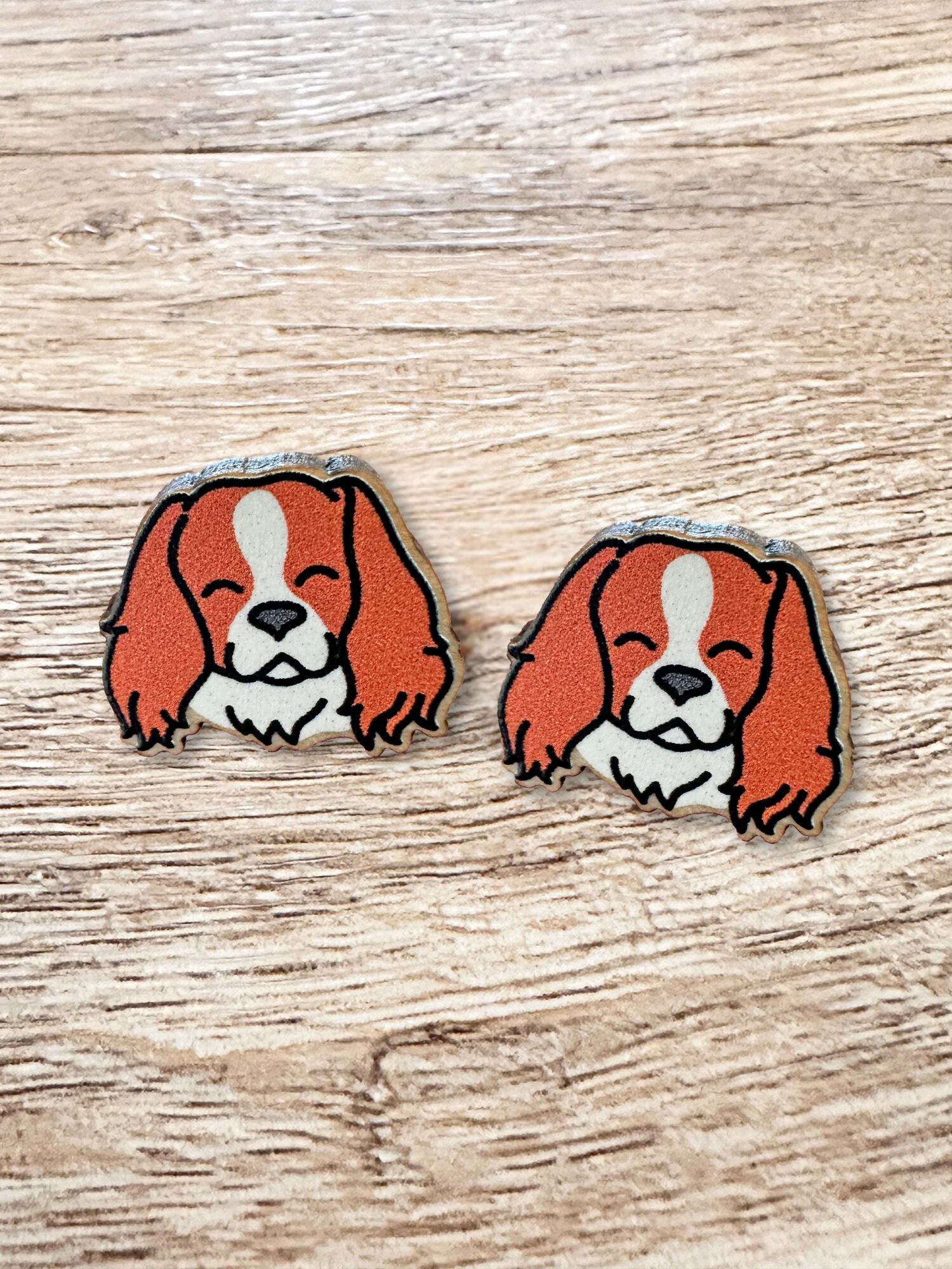 Cavalier King Charles Spaniel ColourPop Stud Earrings