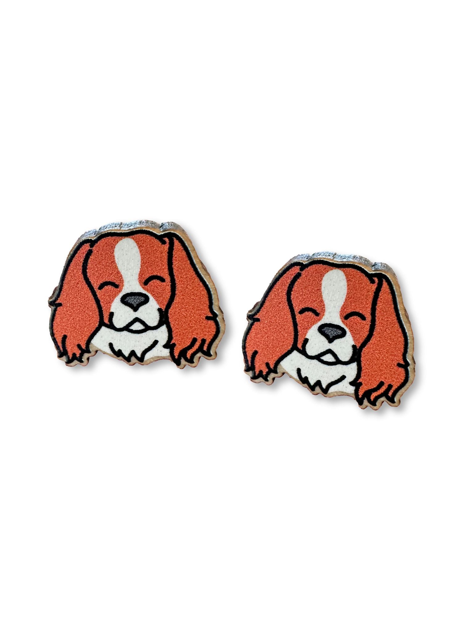 Cavalier King Charles Spaniel ColourPop Stud Earrings