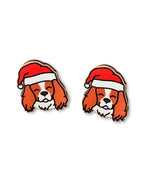 Cavalier King Charles Spaniel Christmas Edition ColourPop Stud Earrings