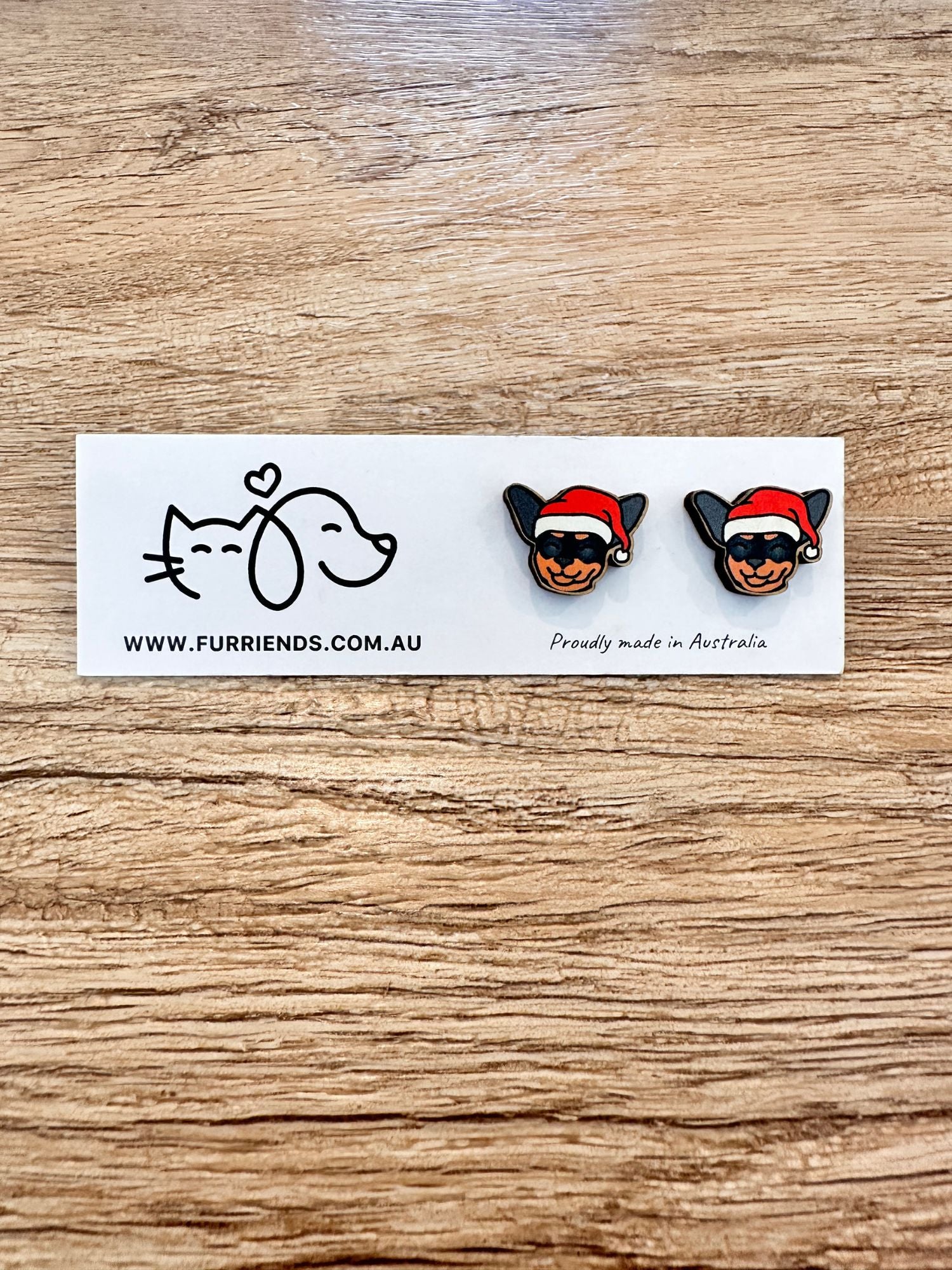 Chihuahua Christmas Edition ColourPop Stud Earrings