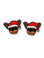 Chihuahua Christmas Edition ColourPop Stud Earrings