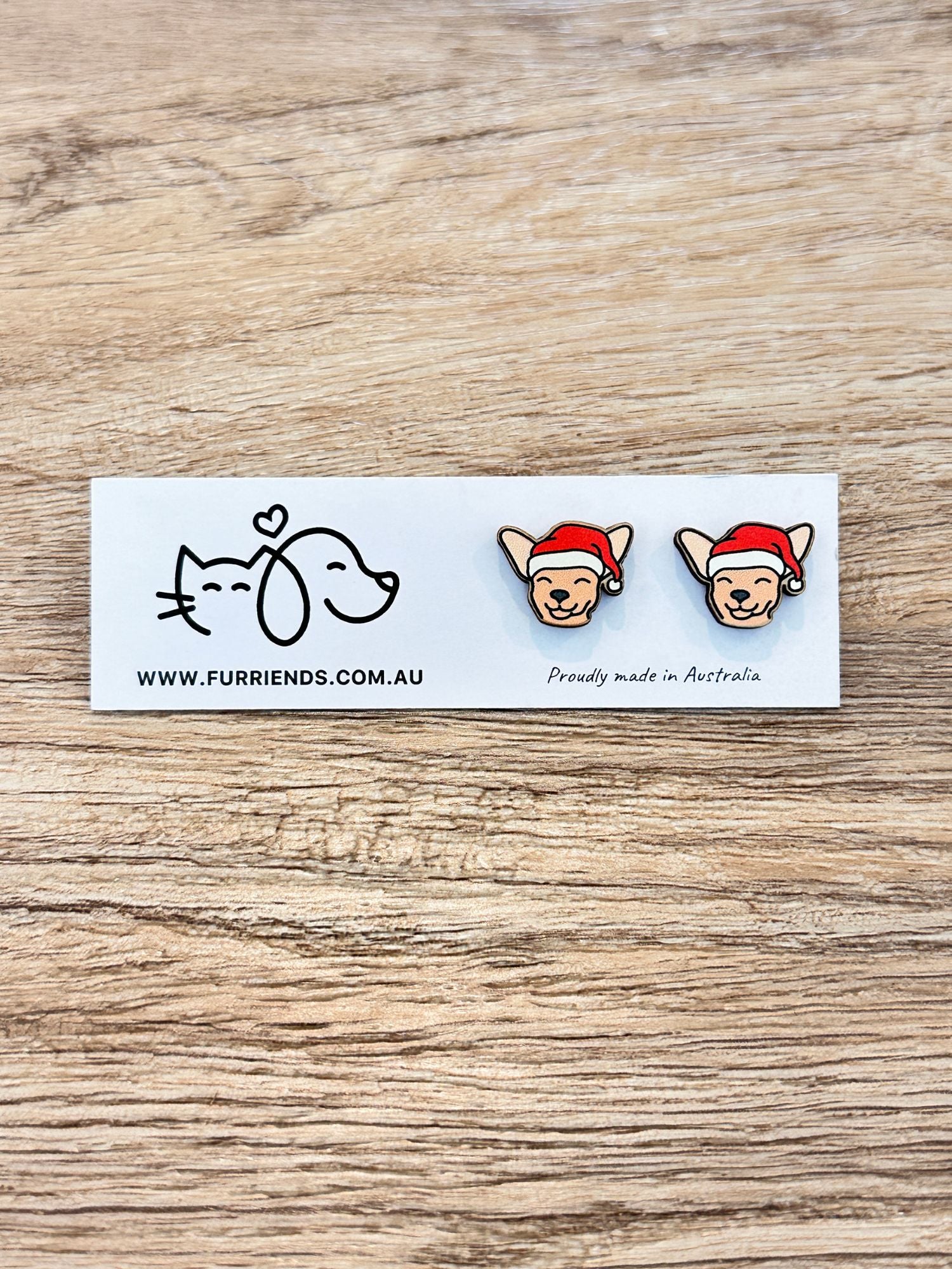 Chihuahua Christmas Edition ColourPop Stud Earrings