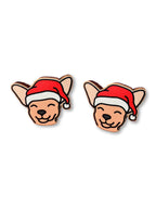 Chihuahua Christmas Edition ColourPop Stud Earrings