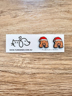 Cocker Spaniel Christmas Edition ColourPop Stud Earrings