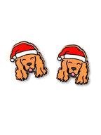 Cocker Spaniel Christmas Edition ColourPop Stud Earrings