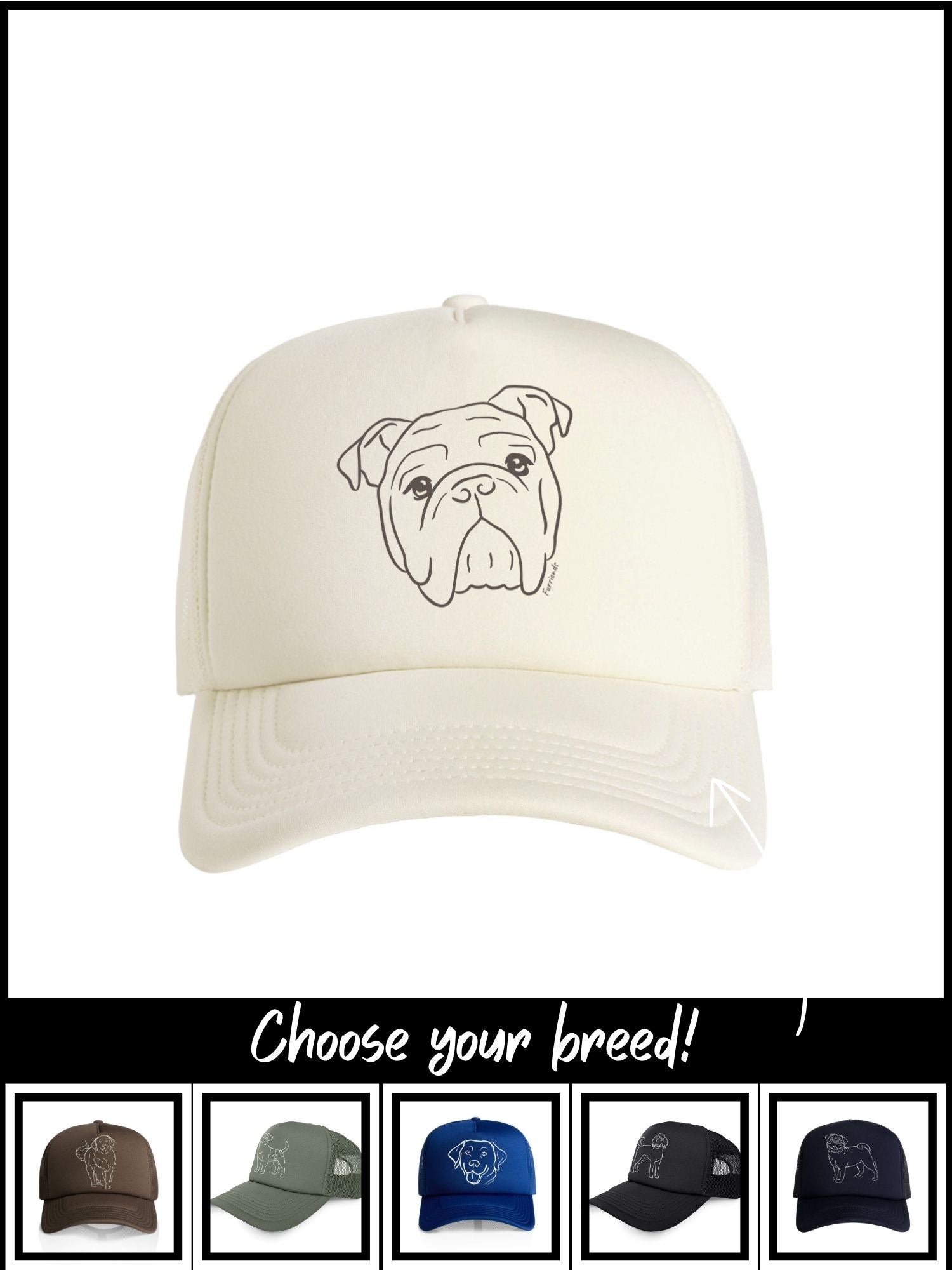 Dog Breed Foam Trucker Cap (Customisable)