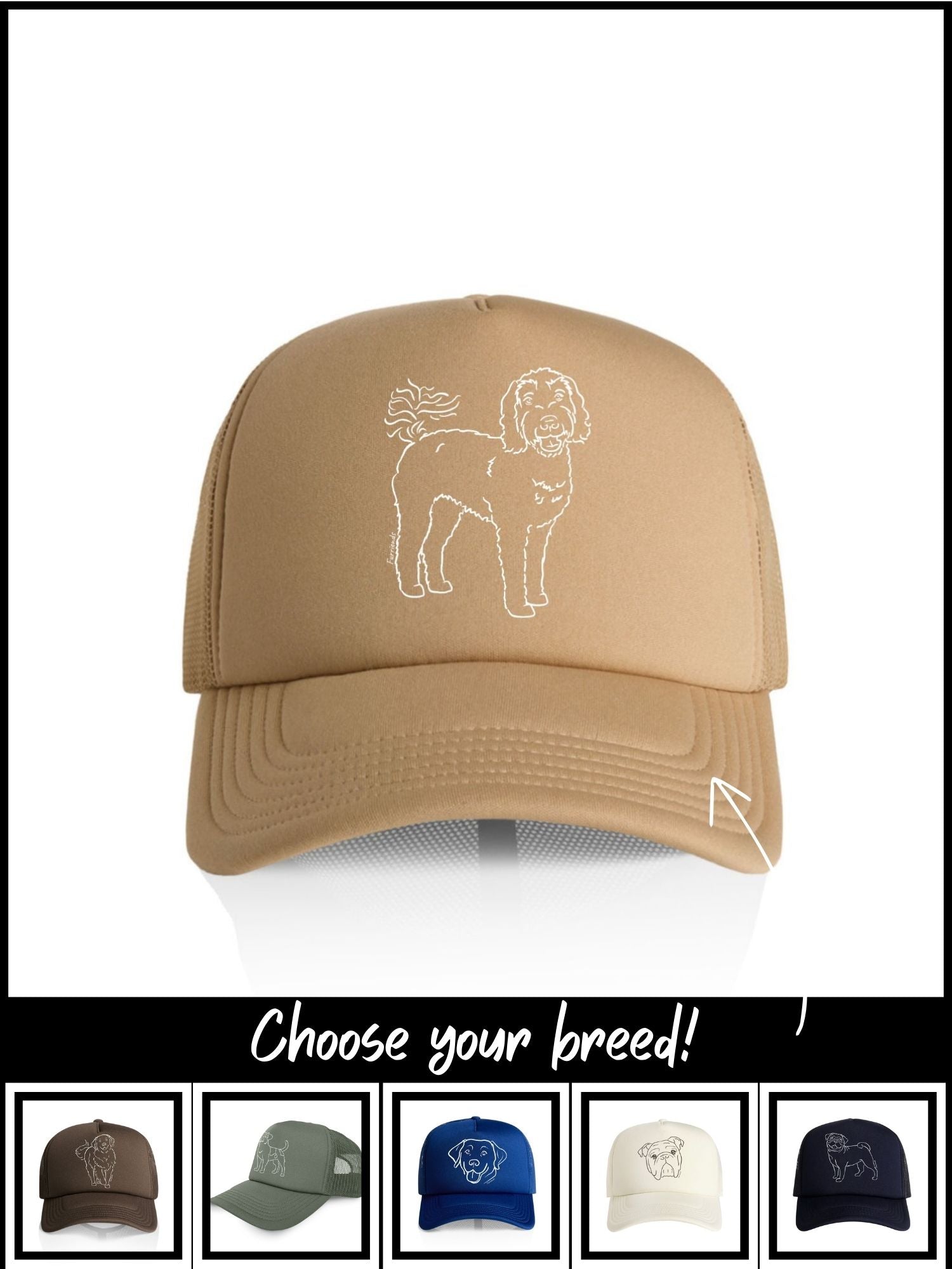 Dog Breed Foam Trucker Cap (Customisable)