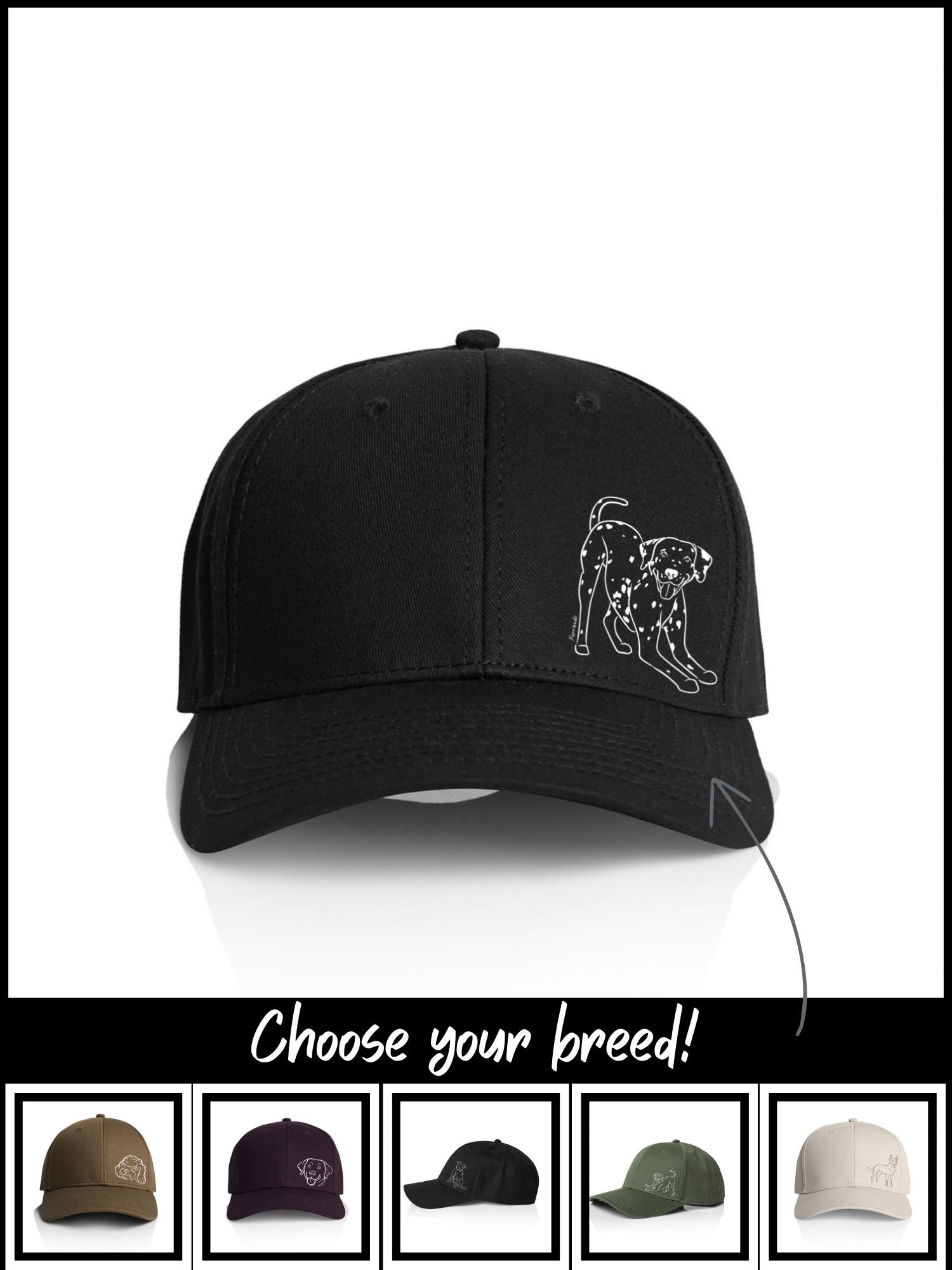 Dog Breed Snapback Icon Cap (Customisable)