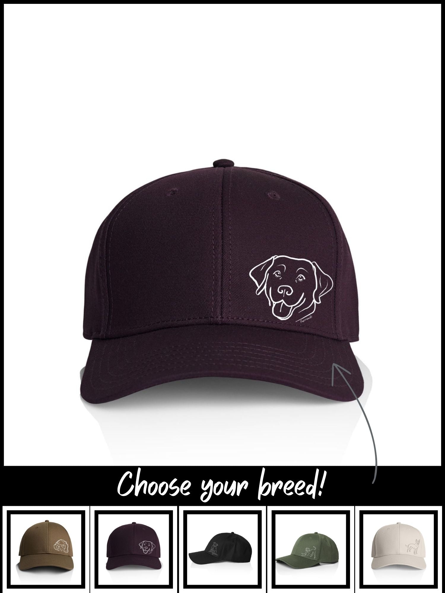 Dog Breed Snapback Icon Cap (Customisable)