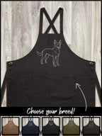 Dog Breed Jarrah Crossback Apron (Customisable)