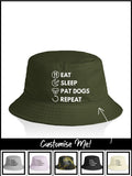Eat. Sleep. Repeat. Bucket Hat (Customisable)