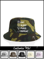Eat. Sleep. Repeat. Bucket Hat (Customisable)