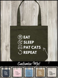 Eat. Sleep. Repeat. Edith Tote Bag (Customisable)