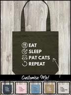 Eat. Sleep. Repeat. Edith Tote Bag (Customisable)