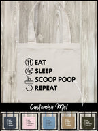 Eat. Sleep. Repeat. Edith Tote Bag (Customisable)