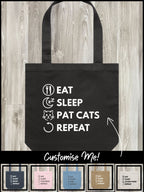Eat. Sleep. Repeat. Edith Tote Bag (Customisable)
