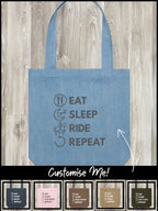 Eat. Sleep. Repeat. Edith Tote Bag (Customisable)